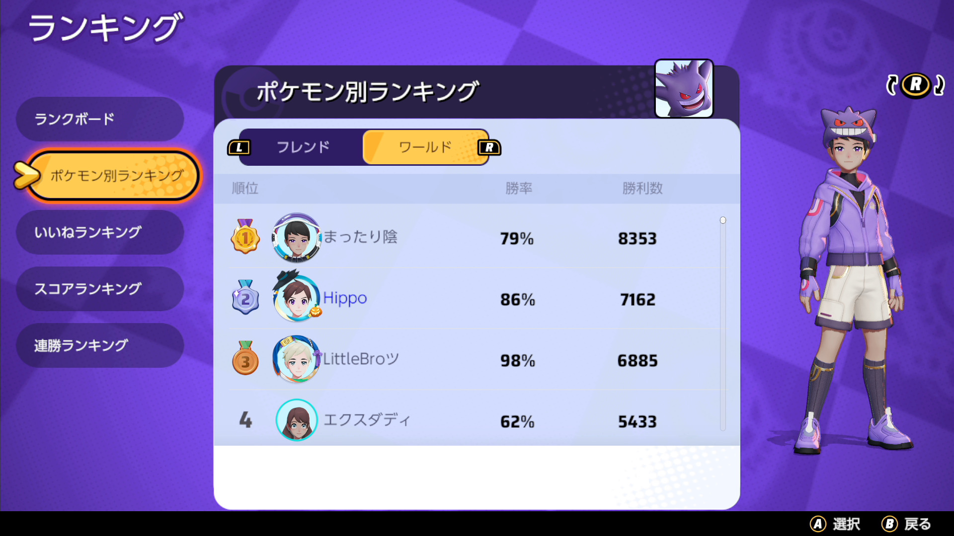 【ポケモンユナイト】ゲンガーの持ち物は？マスターランク上位勢を参考にしよう【Pokémon UNITE】